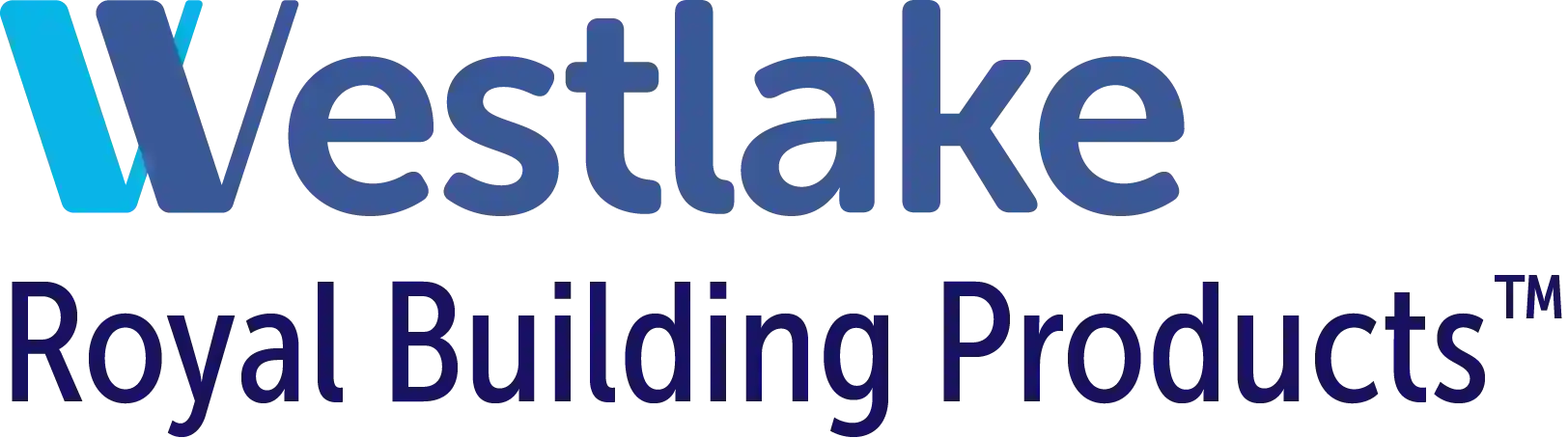 Logo of Westlake Royal Building Products, offering durable exterior and interior building materials such as siding, trim, roofing, stone, and windows, designed for sustainability and professional installation.
