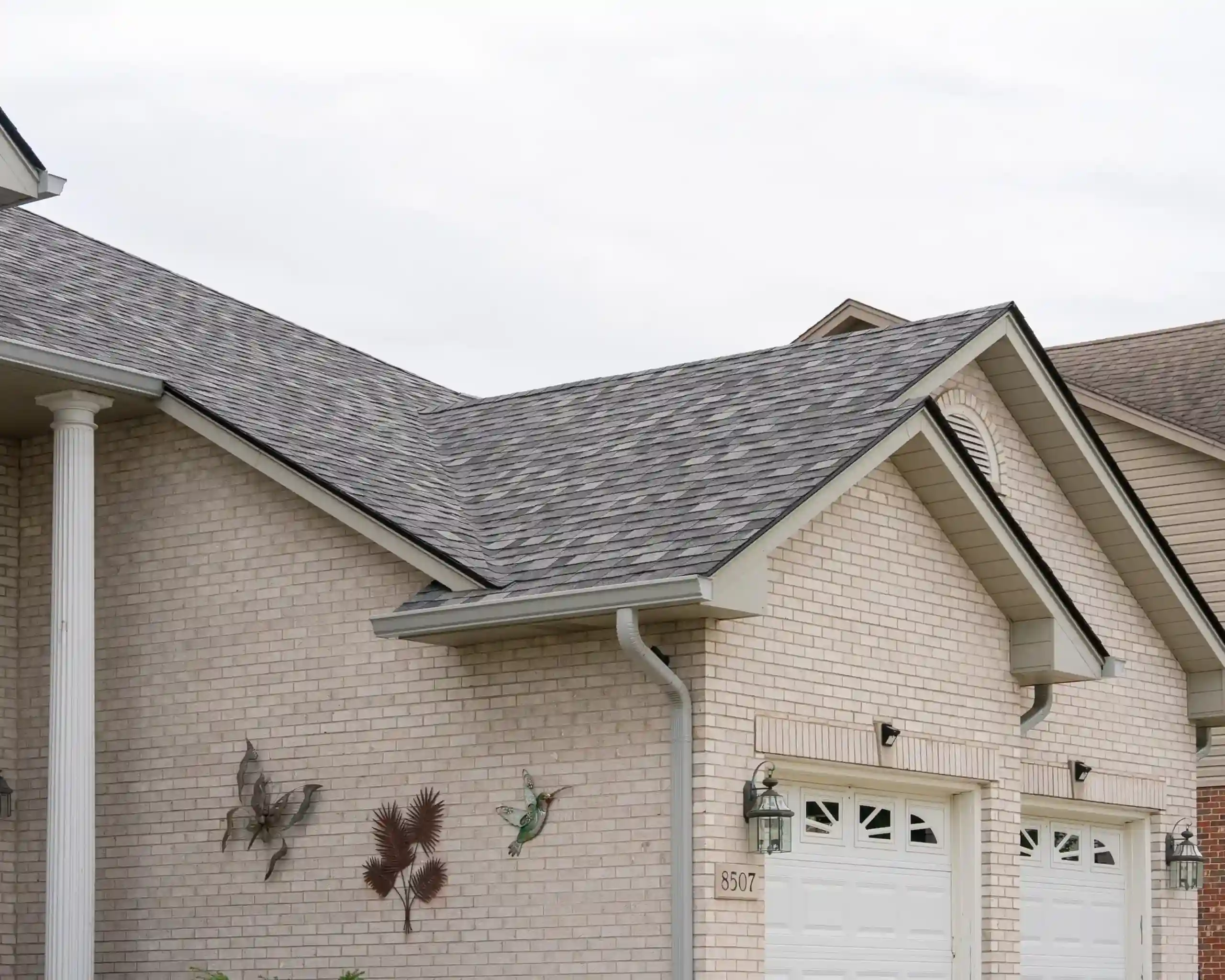 Architectural shingle roof completed on a home in Tinley Park, Illinois